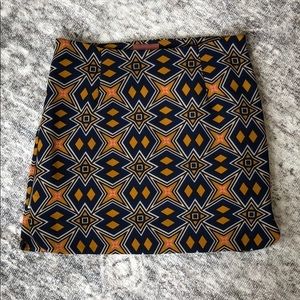 Geometric Starburst Mini Skirt Size S